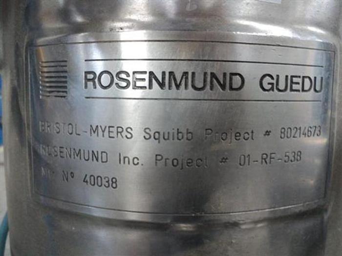 Used Rosenmund Nutsche .03 sq. meter Filter Dryer, Hastelloy C22