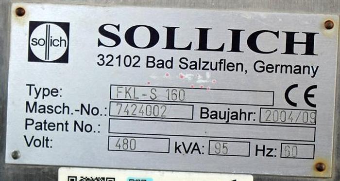 Used Sollich Model FKL-S 160 Chiller