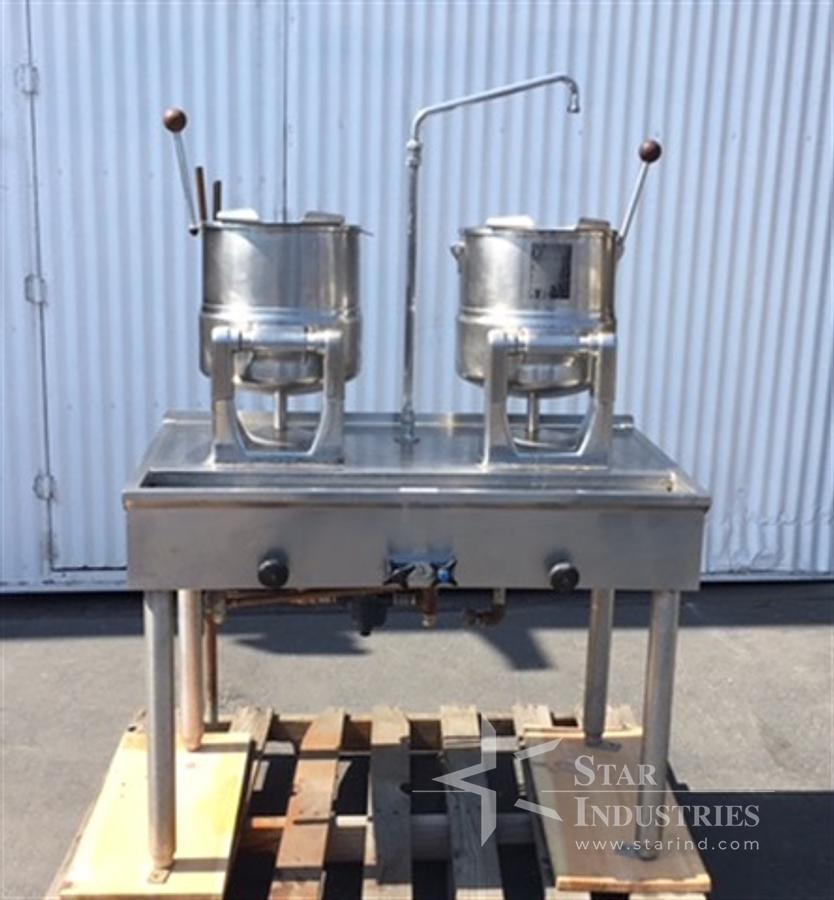 Used Groen 2 x 20 qt. Jacketed Mixer, TDC-2/20