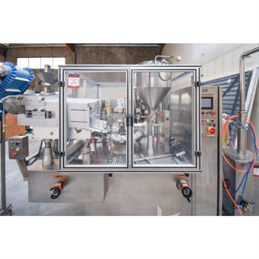 Used GF-400 Tube Filler/Sealer, rated 30-70 per minute