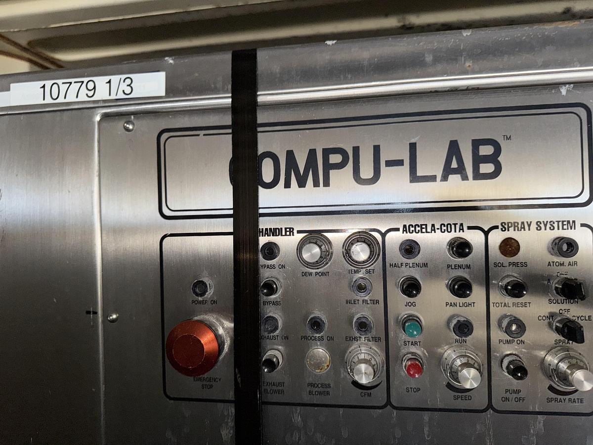 Used Thomas Compulab Coating Pan w/ 36", 24" & 12" Pans