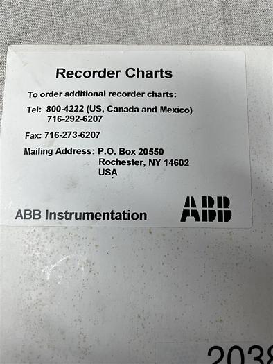 Used ABB Instrumentation Recorder Charts