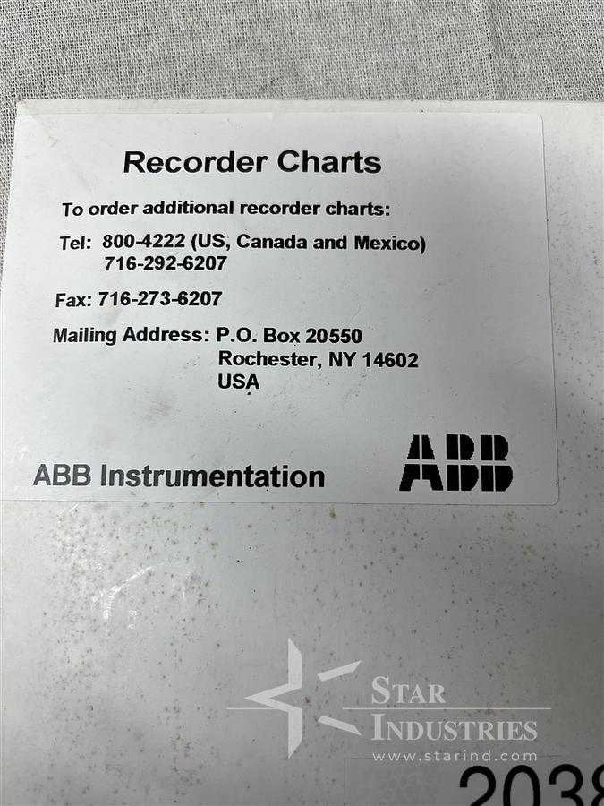 Used ABB Instrumentation Recorder Charts