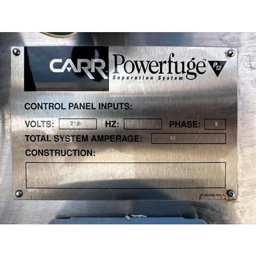 Used CARR powerfuge P12 Separation system4