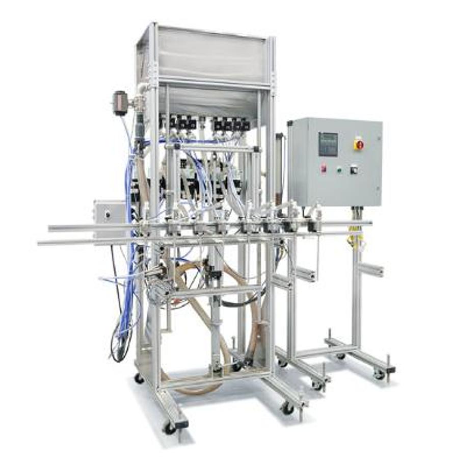 Used Express Eight (8) Head Gravity Filler