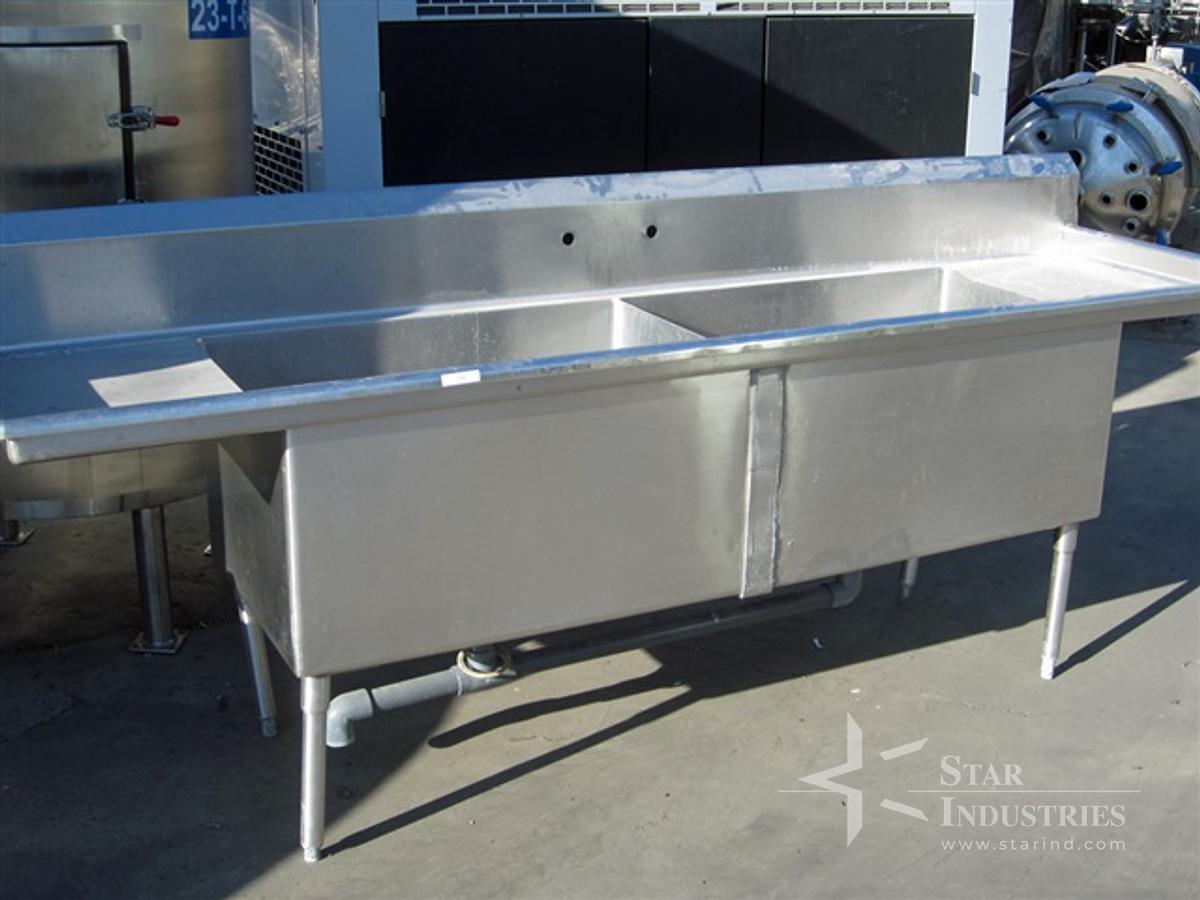 Used Stainless Steel Washing Table, 106" x 30"