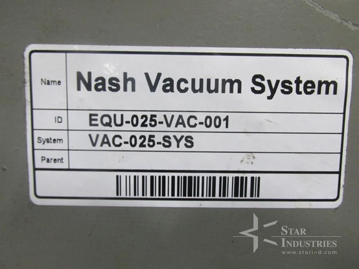 Used SC 2/7 NASH VACUUM PUMP SYSTEM, C/S