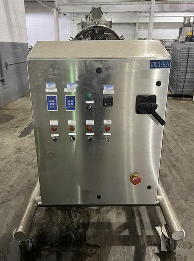 Used 10 gallon Lee Tri-Mix Turbo Shear vacuum mixing kettle, model 10D12T,