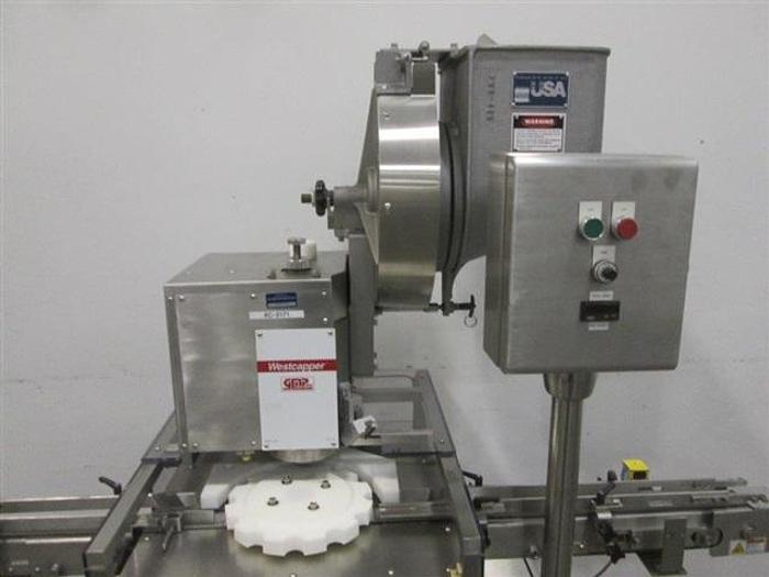 Used Genesis NPW-500 West Crimp Capper w/ Accum. Tables