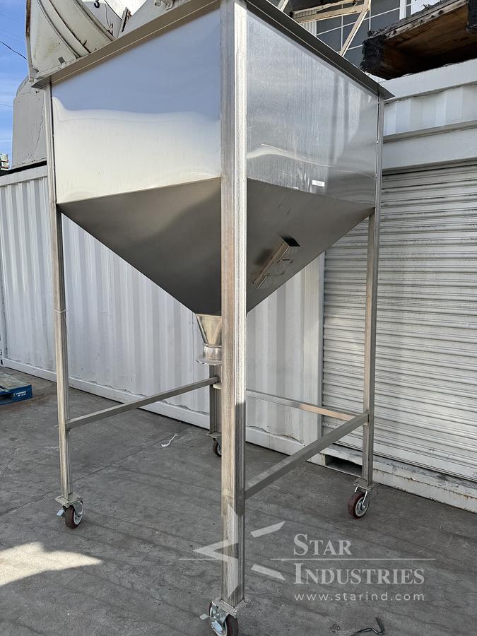 Used Stainless Steel Tank, on casters