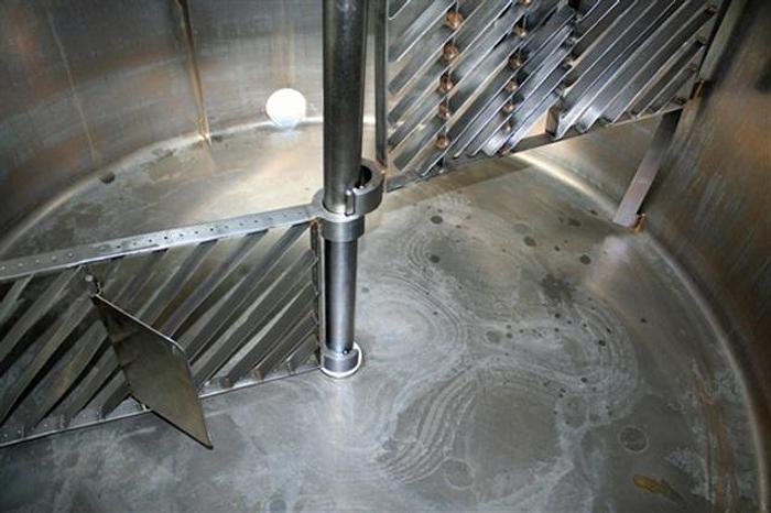 Used Twin 750 gallon jacketed Tanks on Mezzanine