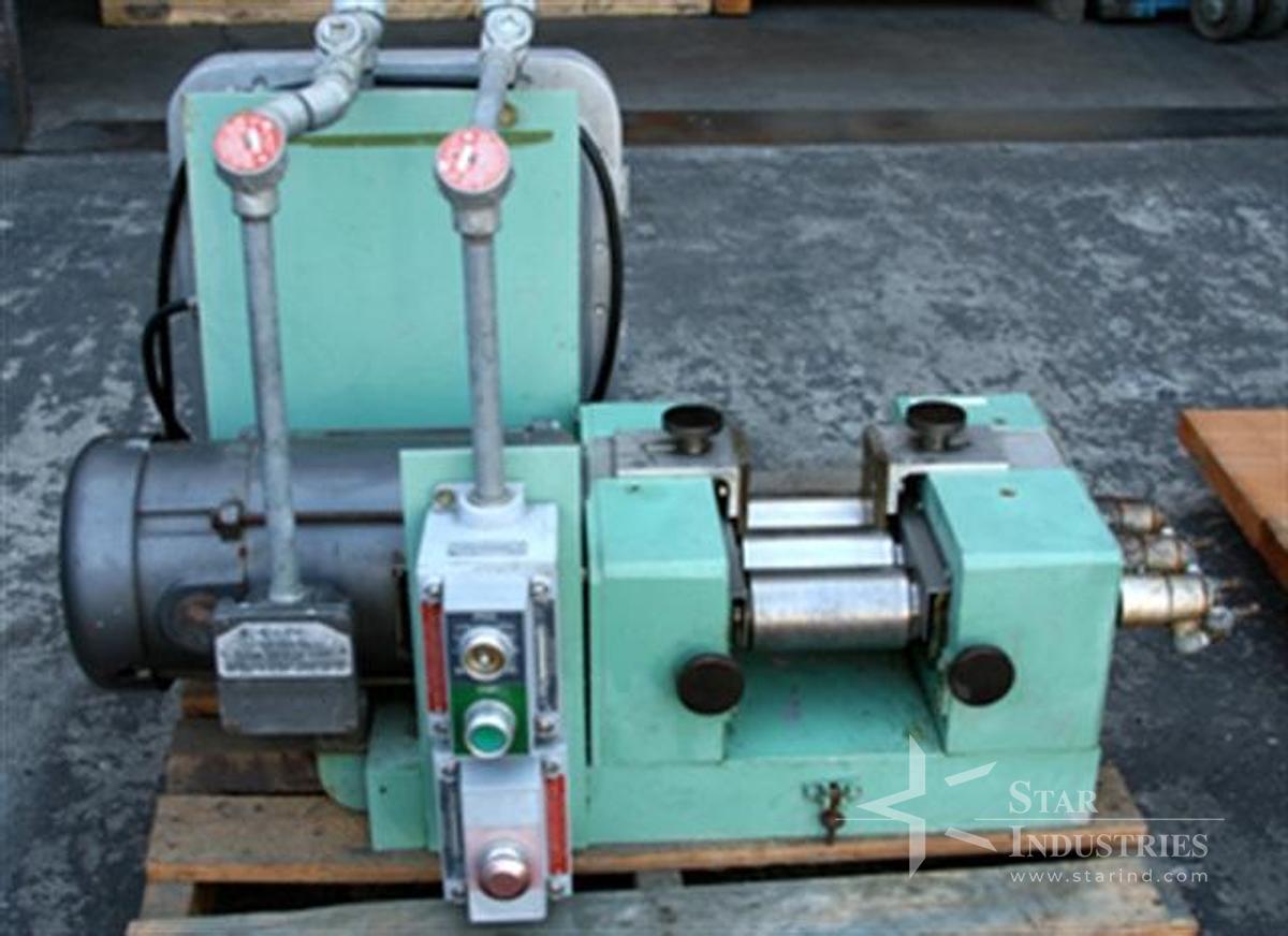 Used Lehman 3-roll Mill, 5" x 2-5/8" D, x-proof
