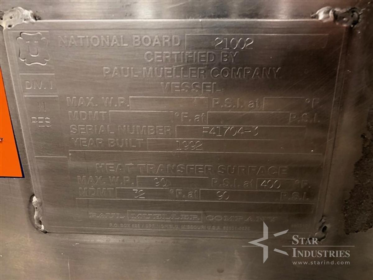 Used Mueller Jacketed Sweep Tank