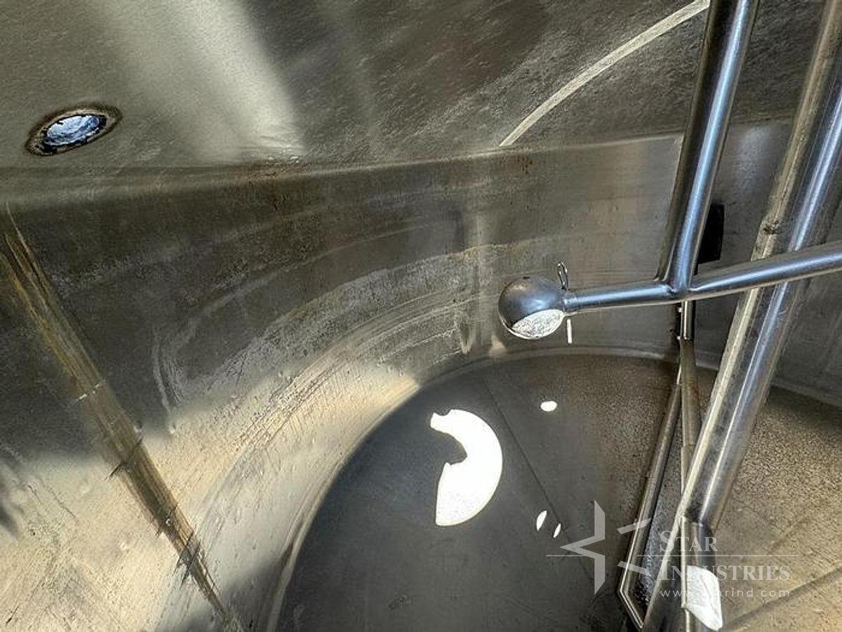Used Tank, 1,000 Gallon, S/st, Jkt, DCI, Scrape Agit, CB/DT
