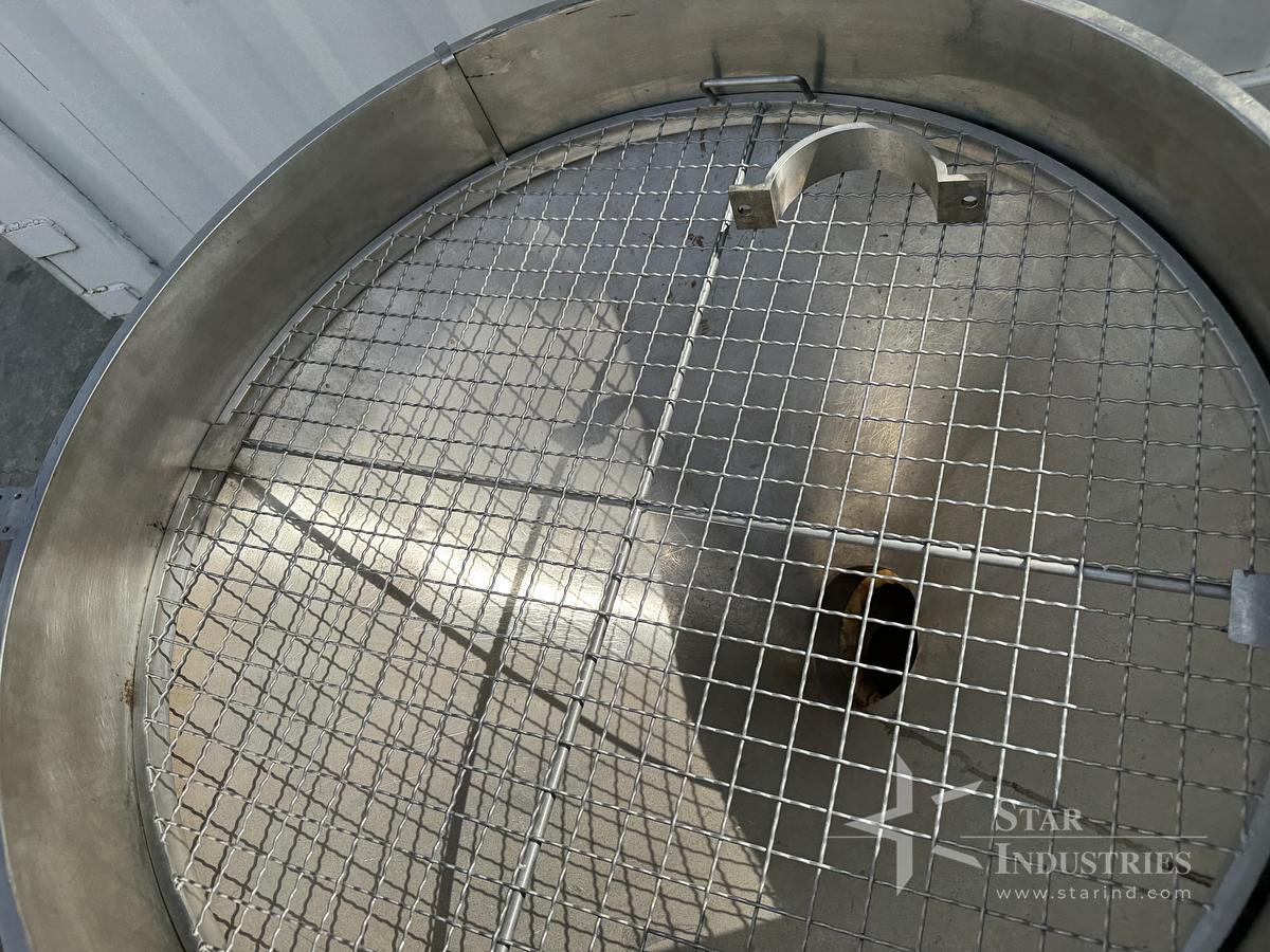 Used Stainless Steel Screw Conveyor, 96'' drop discharge