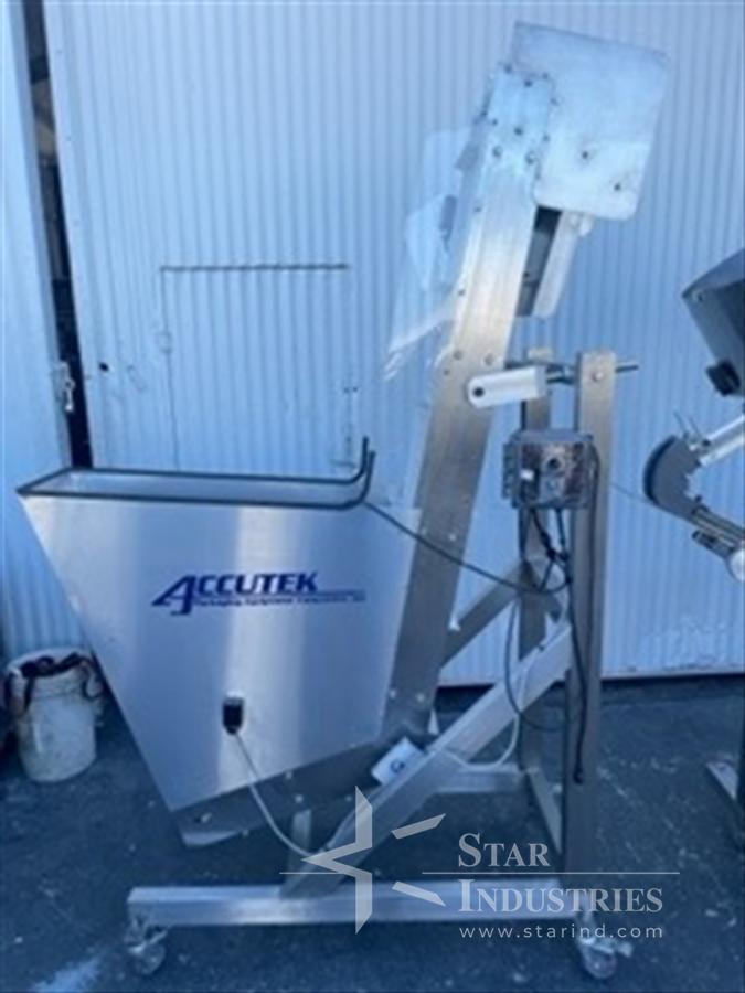 Used Accutek Capper w/ Cap Feeder Elevator