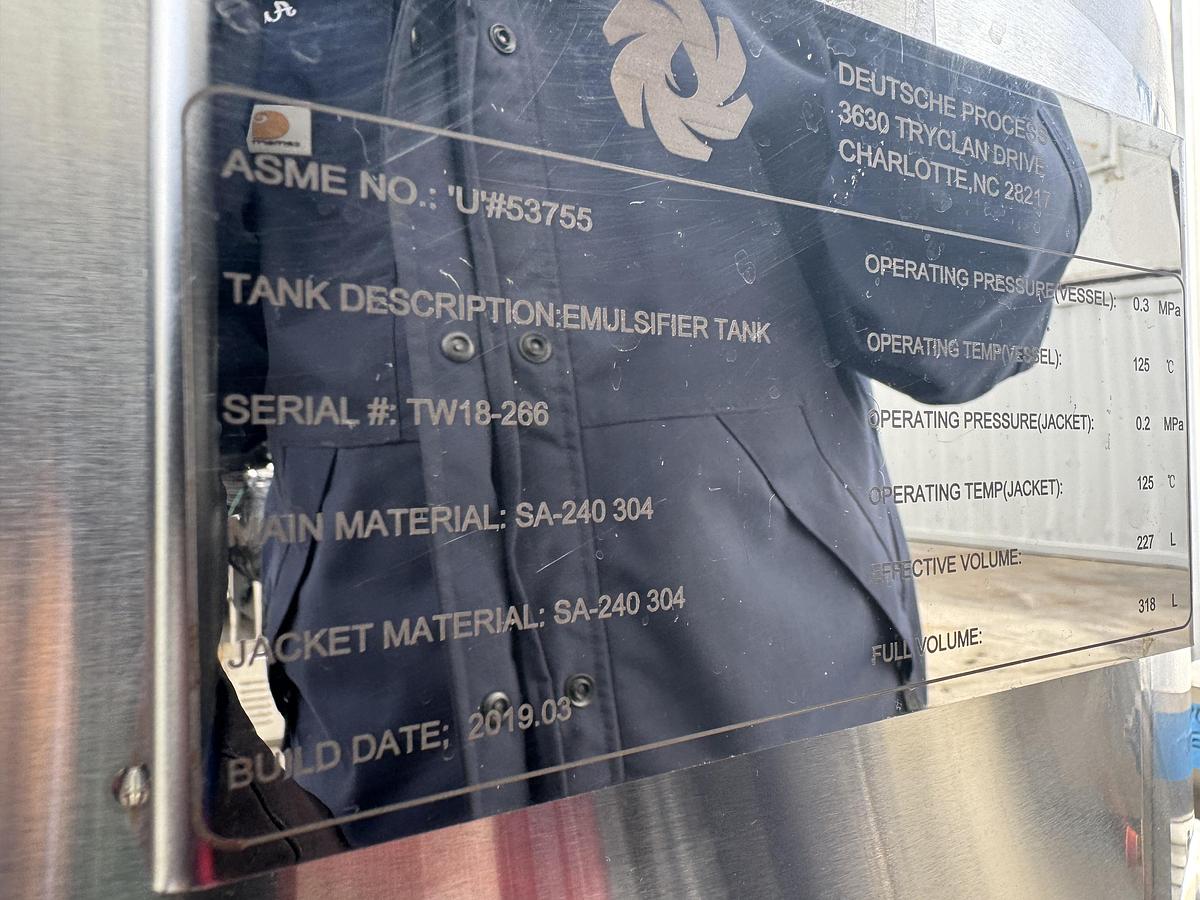 Used Emulsifier Tank 318L