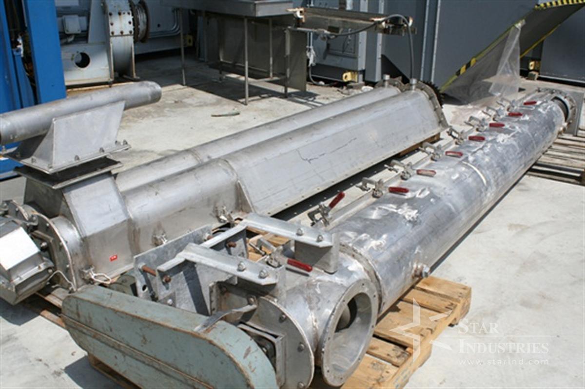 Used Conveyor, 10' Twin-screw, s.s., no motor