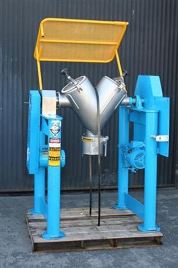 Used Patterson-Kelley 1 c.f. s.s. V-blender w/High-speed Intensifier Bar