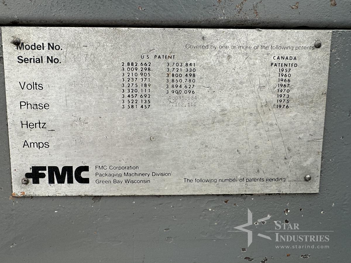 Used FMC Model WA-520 Flow-Wrapper w/ Conveyor