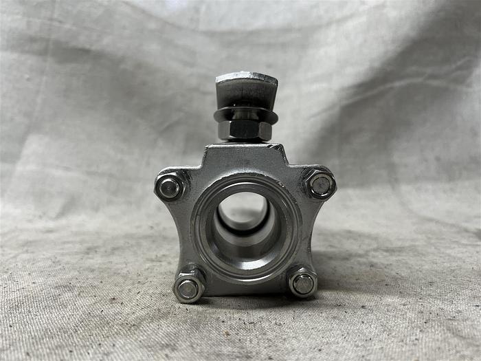 Used Stainless Steel Shut-Off Ball Valve