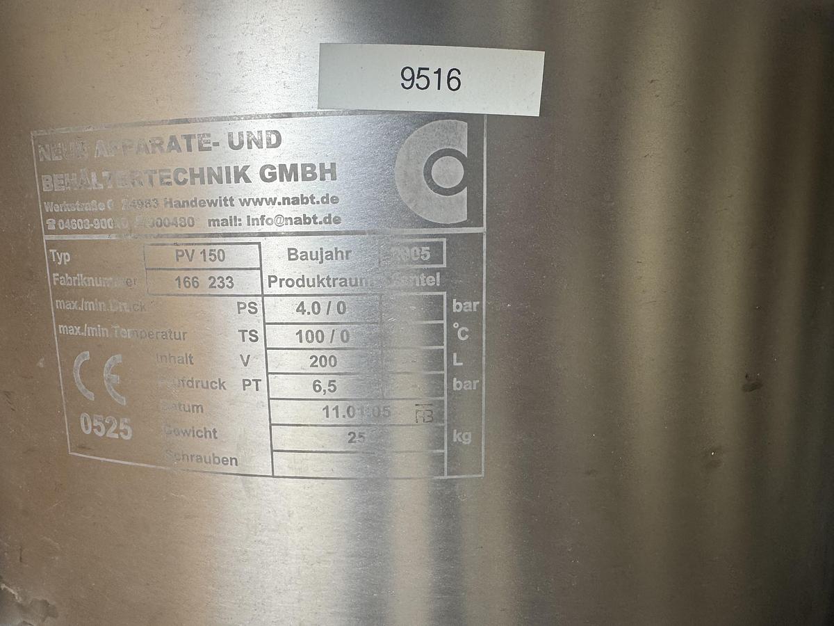 Used Neue PV150 S.S. Pressure Tank
