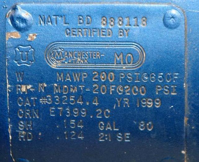 Used 25 h.p. Air Compressor w/ 80 gal. Tank