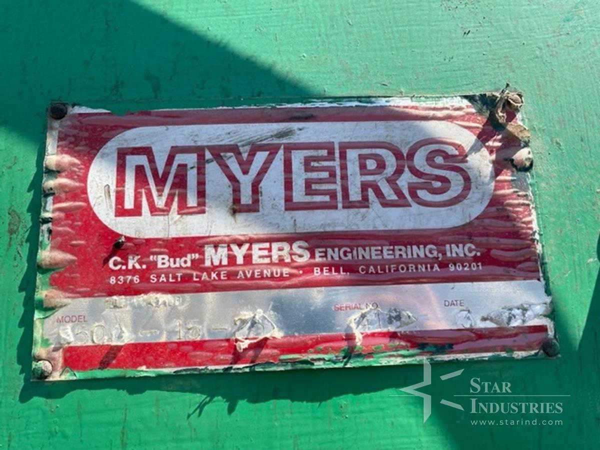 Used Myers Model 500-15-25 300 gallon Mixer