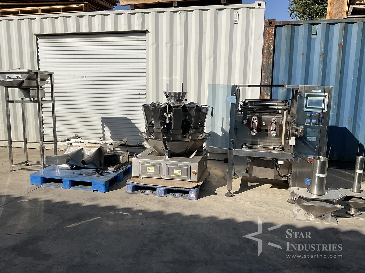 Used AFG Process System Vertical Form, Fill, Seal Bagger w/ 10 Head Scale