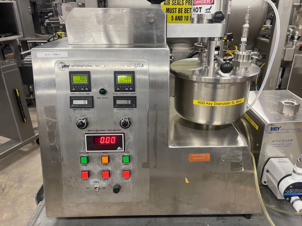 Used Key Intl KG5 High Shear Mixer with 2 Bowls, Chopper and Liquid Feed Pump