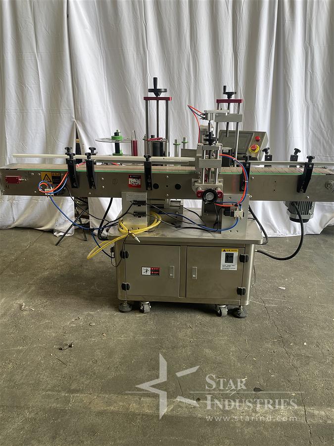 Used Wrap Labeler with Conveyor