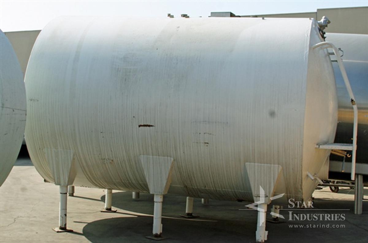Used 3,000 gallon Storage Tank, s.s., horizontal