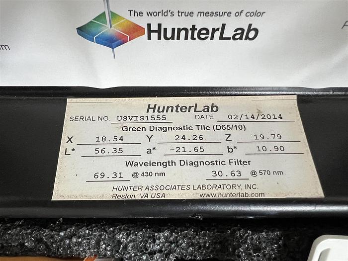 Used HunterLab UltraScan VIS Standards Box