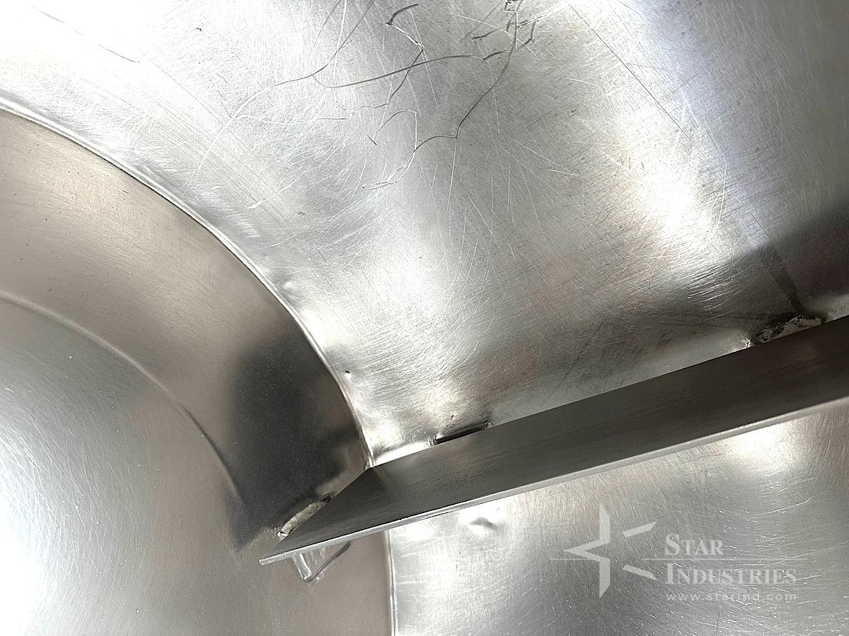Used 40" diameter s.s. Cherry-Burrell Coating/Polishing Pan with drain valve, port cover and large ribs