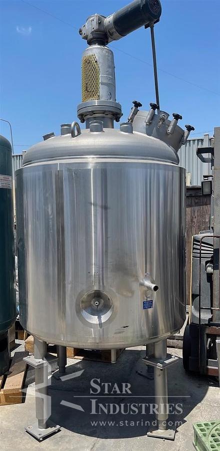 Used 1,000 liter Mueller S.S. Jacketed Tank w/ Mixer