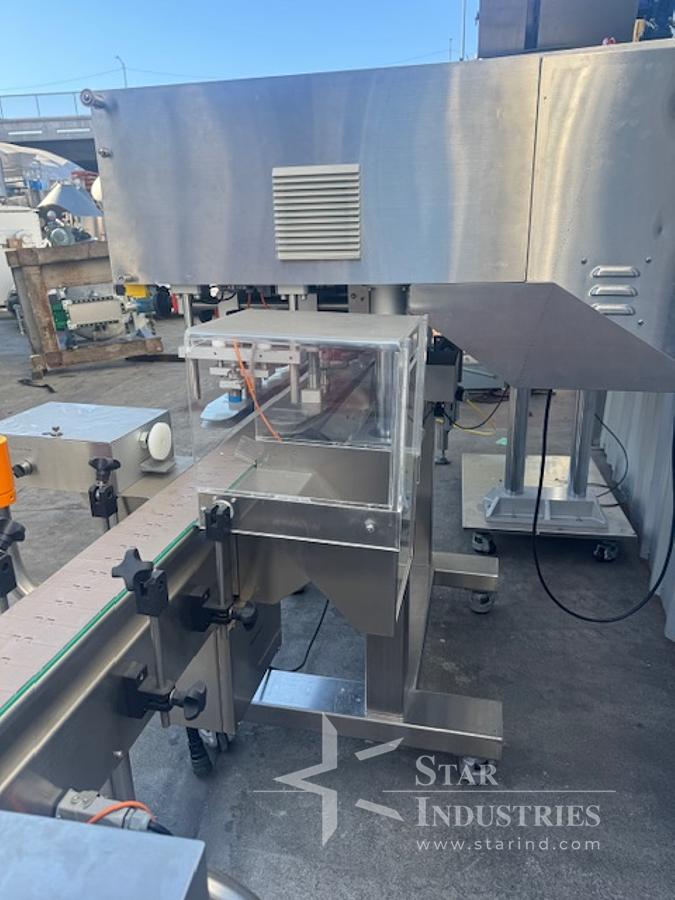 Used CVC 8-spindle Capper w/ Elevator & Conveyor