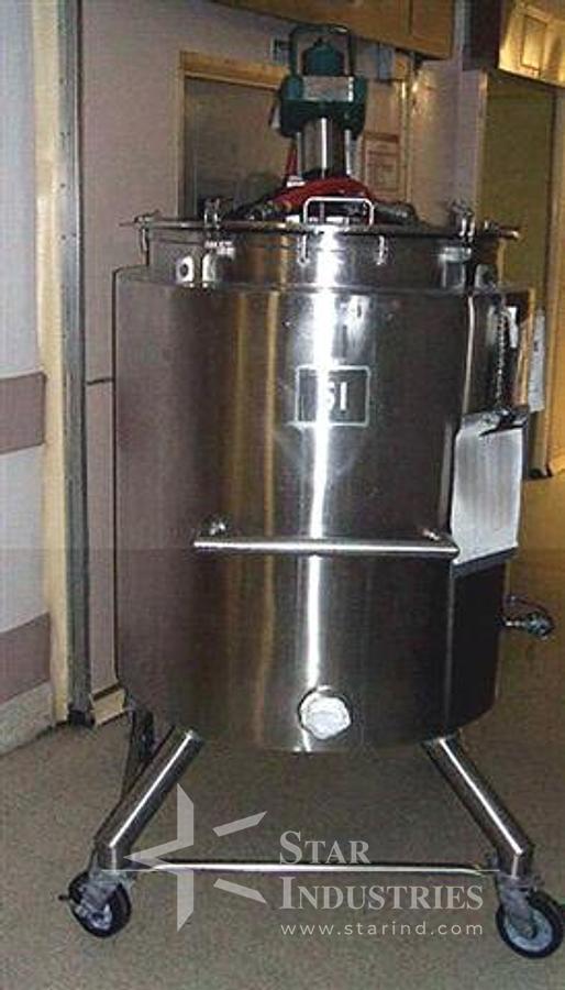 Used 100 gallon Allegheny Jacketed Tank w/ Lightnin Mixer