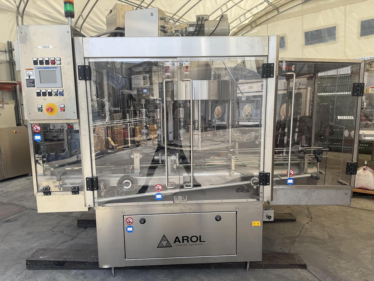 Used Arol Capper with Hopper and Elevator