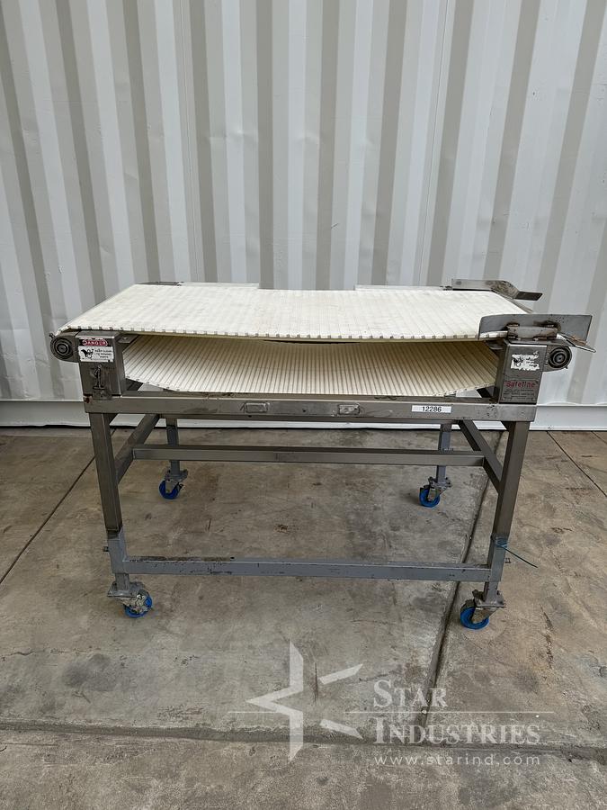 Used Safeline conveyor, s.s. frame, 24" x 48" long
