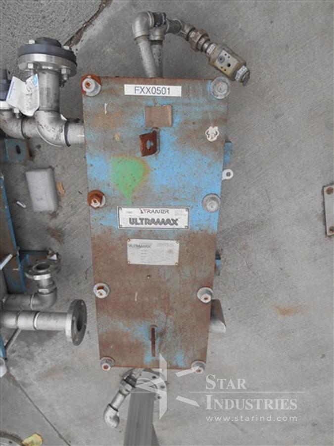 Used 88 SQ FT TRANTER ULTRAMAX HEAT EXCHANGER, S/S