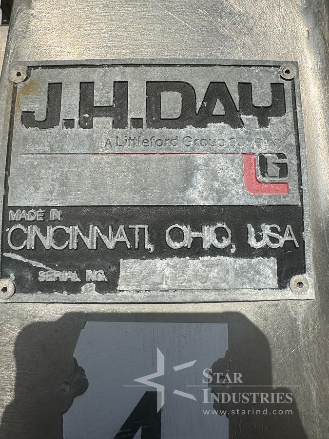 Used 40 cu. ft. J.H. Day S.S. Ribbon Blender w/ Spray System