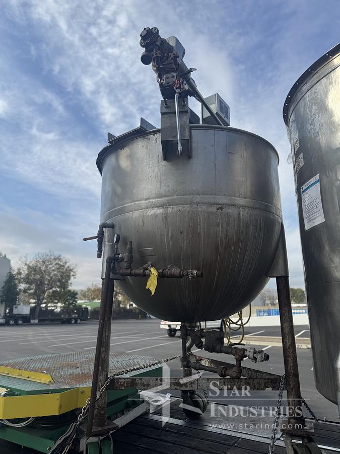 Used Kettle, 500-Gallon, Stainless Steel, Double Motion, Agitated, Lee 