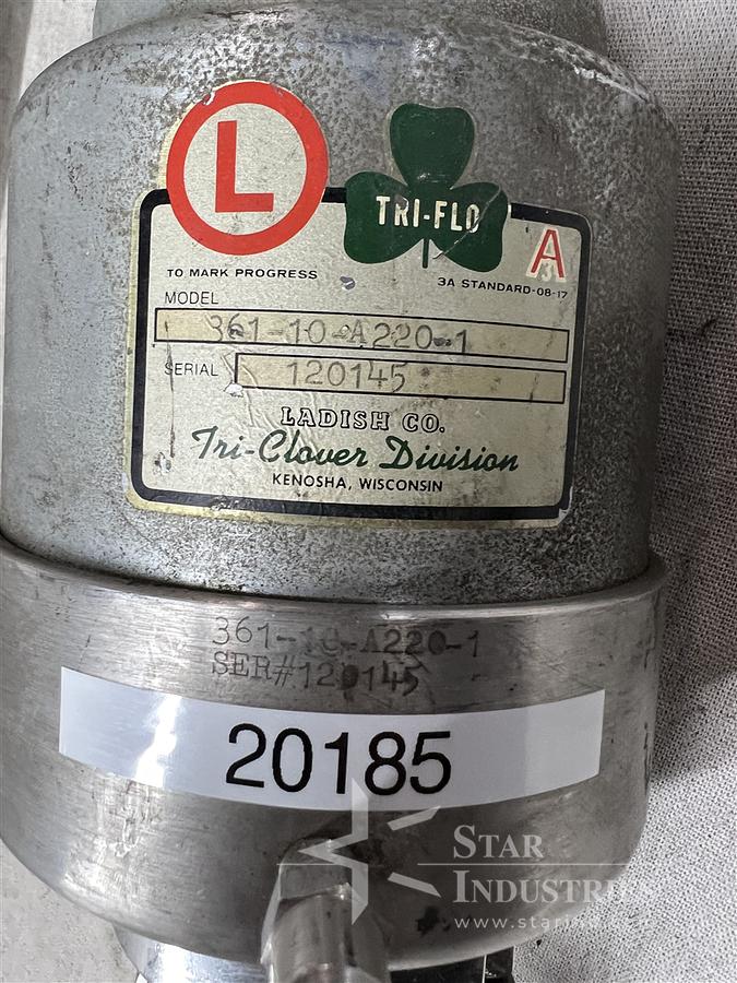 Used Tri-Flo Air Actuated Valve