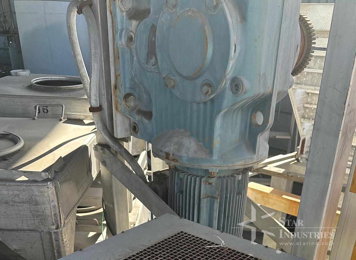 Used 110 Cubic Foot double Strong Scott Ribbon Blender, 60 h.p., w/ dust cover