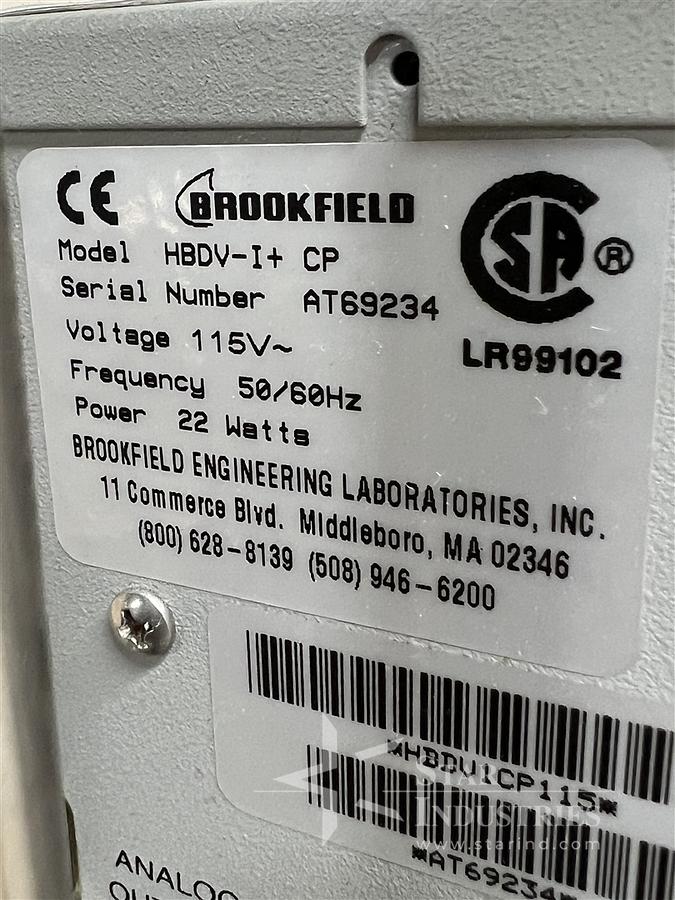 Used Brookfield Engineering Labratories DV-I + Viscometer