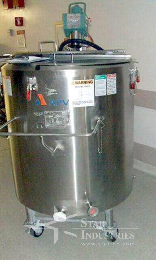 Used 150 gallon APV Jacketed Tank w/ Lightnin Mixer