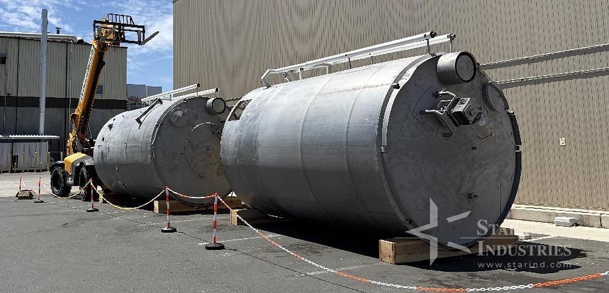 Used INOX-TECH Canada, Tank 6,000 Gallon, Stainless Steel, Vertical Jacketed, Agitated Storage Tank