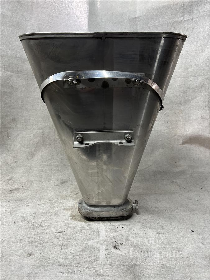 Used Stainless Steel Hopper with Butterfly Valve