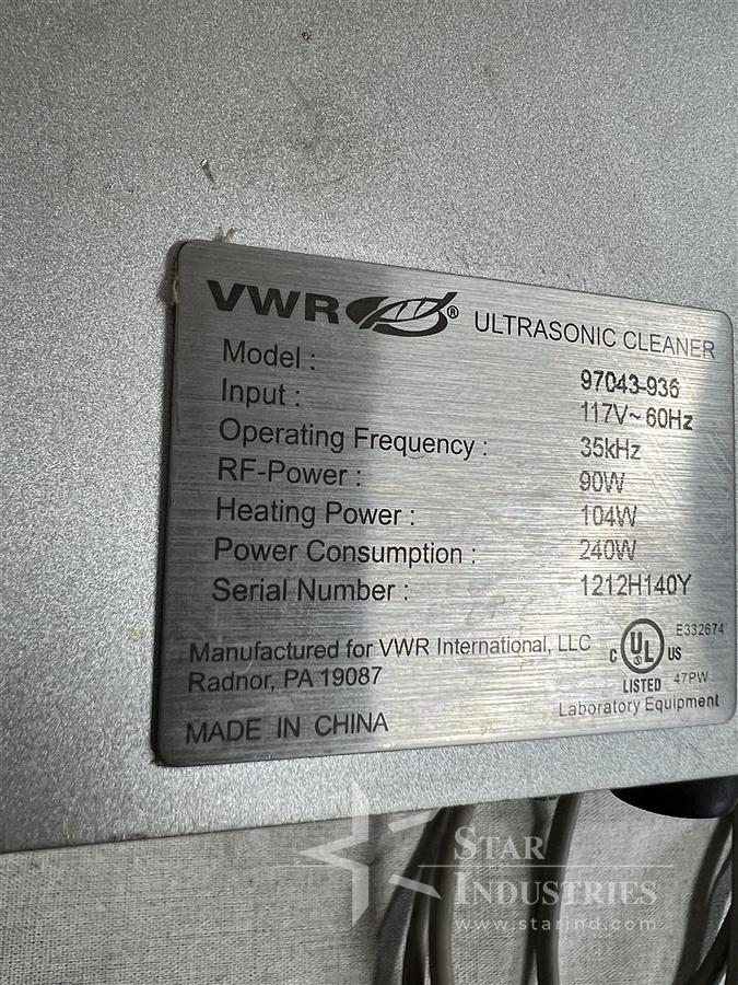 Used VWR UltraSonic Cleaner