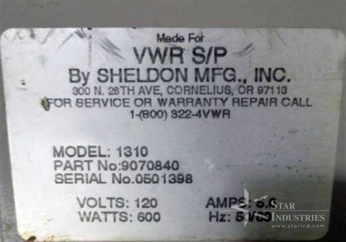 Used VWR INCUBATOR, MODEL 1310